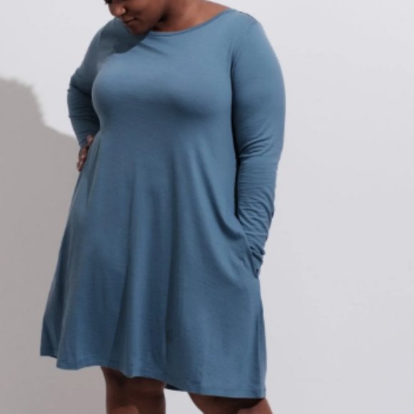 Wool& Dresses & Skirts - **RETIRED COLOR** Wool& Rowena, Dusty Blue XS